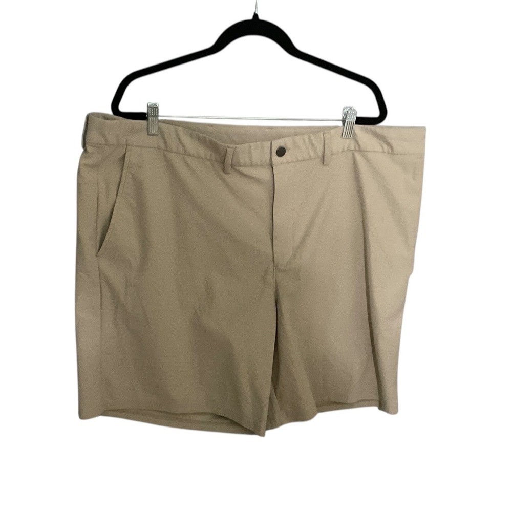 Old Navy Active Tech Hybrid Shorts Mens 44 Khaki Tan 4-Way Stretch Golf Casual